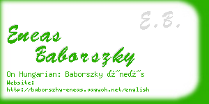 eneas baborszky business card